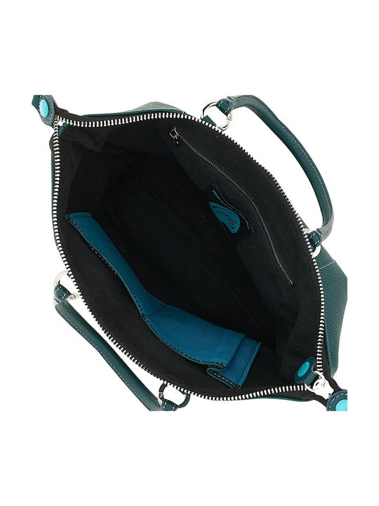 G3 Plus Size F/W 26-27 Leather Women's Shopper Bag Green