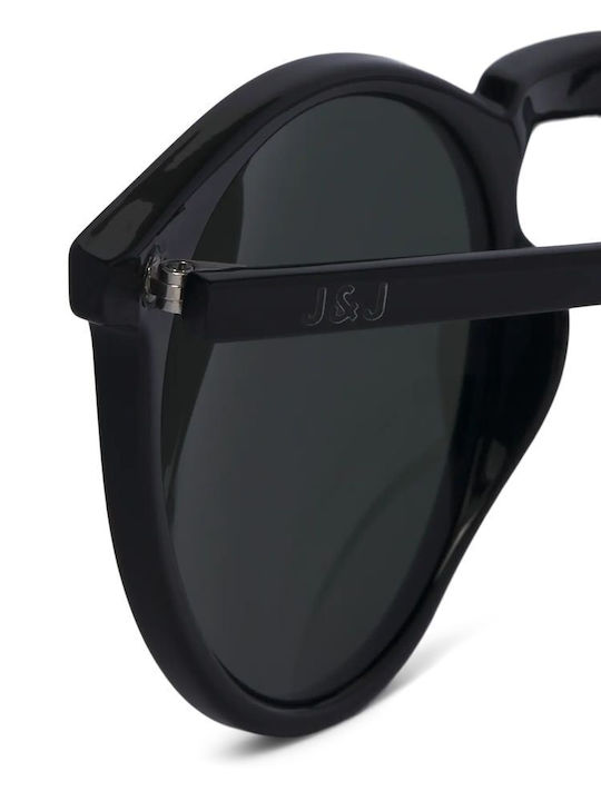 Jack & Jones Unisex Γυαλιά Ηλίου με Μαύρο Σκελετό και Μαύρο Φακό