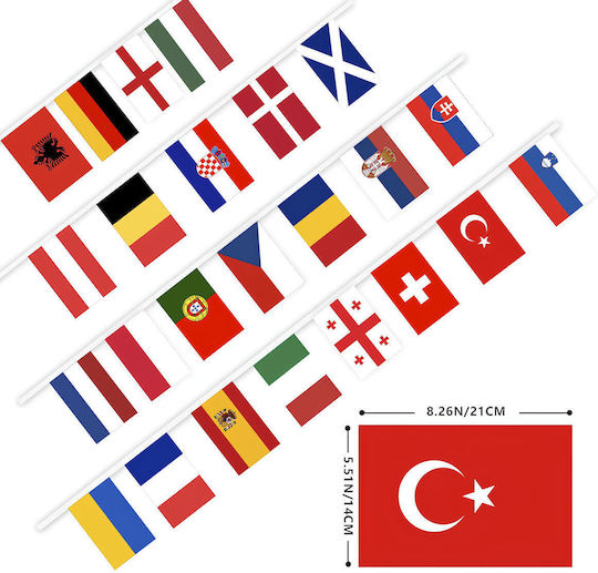 Ghirlandă Decorativă 8 M Steaguri Ale Lumii Din Țesătură Petrecere Evenimente