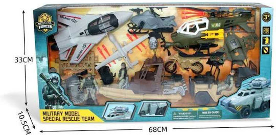 Set of Military Vehicles with Accessories for Age 3+