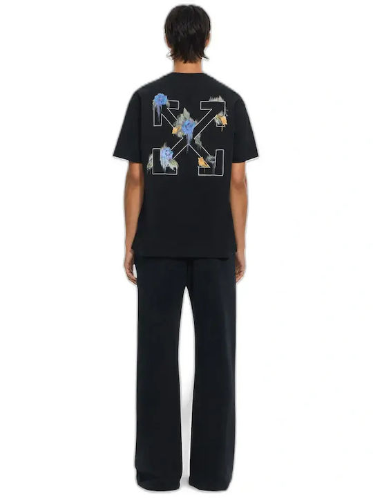 Off White Bluza Damă Tricou Floral Negru Verde Balsam