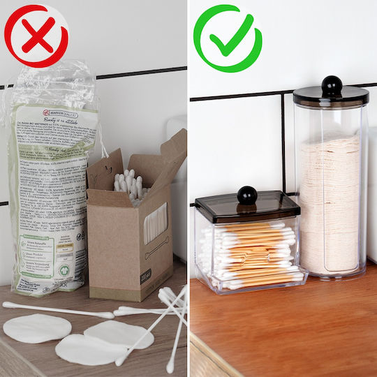 Vilde Vilde Acryl Transparente Badezimmerbox für Baumwolle
