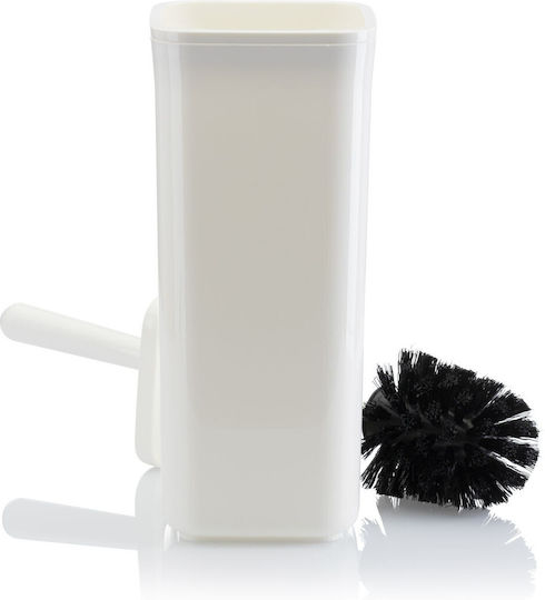 HowHomely Set de accesorii pentru baie din plastic alb 5 bucăți