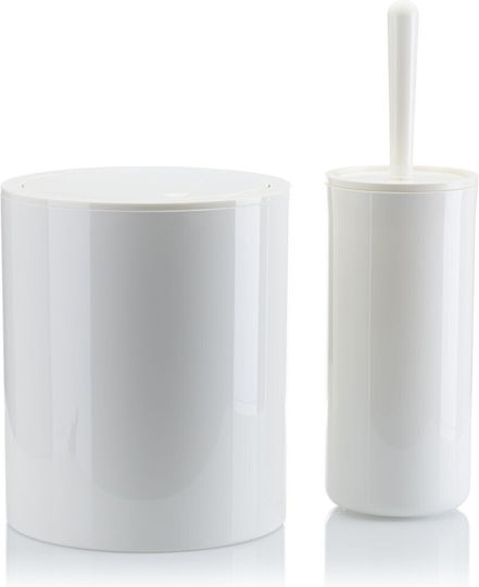 HowHomely Badezimmerzubehör-Set Kunststoff Weiß 5 Stück