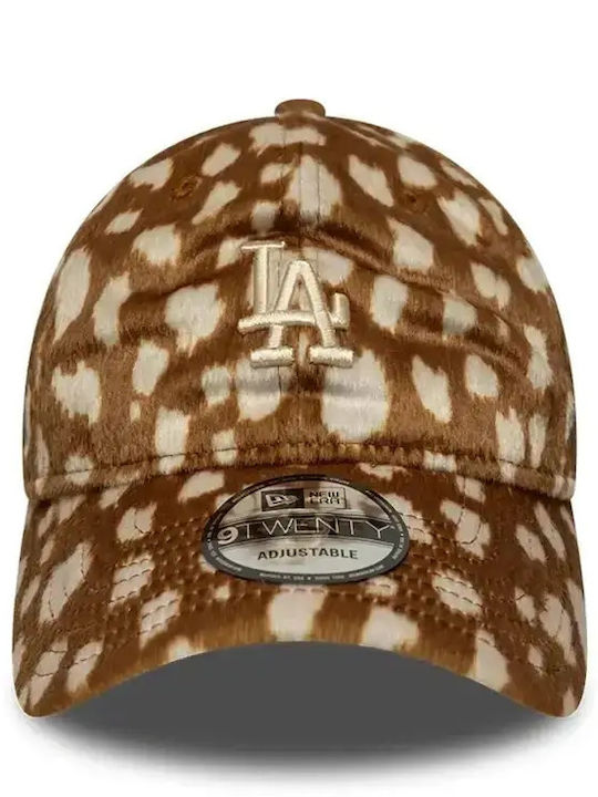 New Era La Dodgers Animal Print Dark 9twenty Adjustable Cap Unisex Καπέλο Polyester Beige 60844105