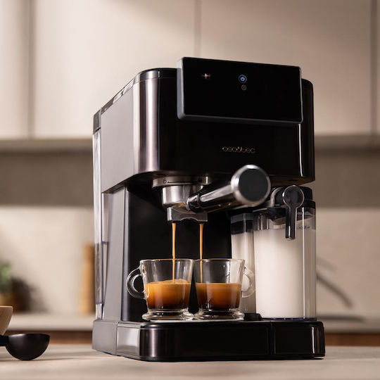 Cecotec Power Espresso ColdBrew Latte Dark Espresso Machine 1350W 20bar Pressure for Cappuccino Black 108988