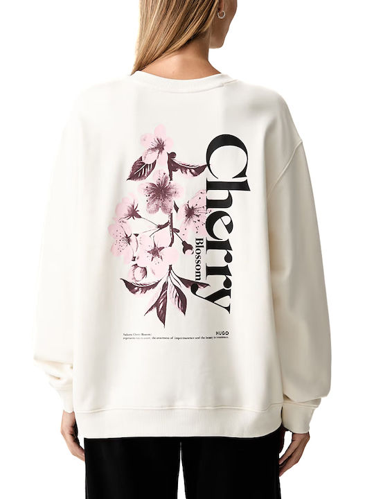 Hugo Sweatshirts & Hoodies für Damen Ekru- Rosa