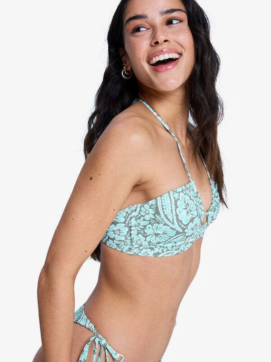 Strapless Bikini Top A Cup With Padding Green