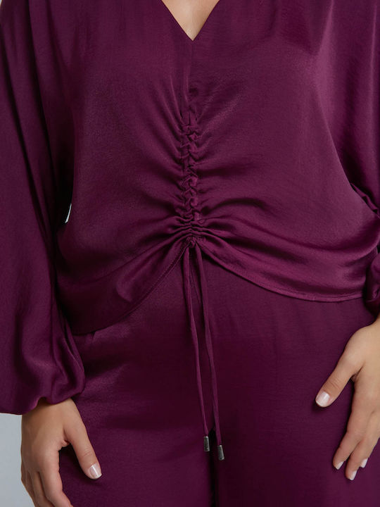 Bluza Damă Satin Violet