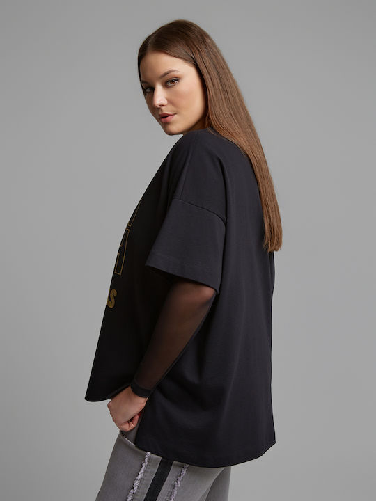 Bluza Damă Oversized Tricou Negru