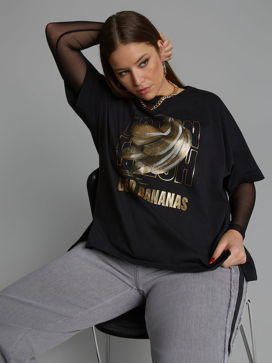 Bluza Damă Oversized Tricou Negru