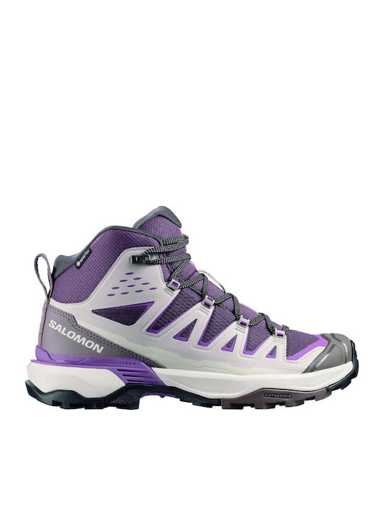Salomon X Ultra 360 Edge Mid Gtx Дамски Планински Боти Водоустойчиви с Мембрана Gore-Tex Лилави