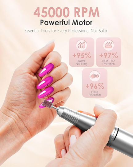 Battery Nail Drill with 45000 Rounds per Minute