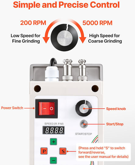 Vevor Μηχανήμα Επεξεργασίας Μετάλλου DGNSDJJS550W2VP8O001V2 με Ισχύ 550 Watt