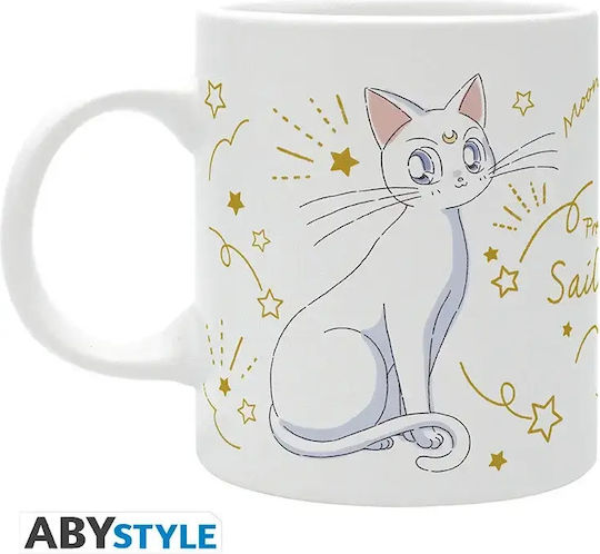 Luna & Artemis Cats Black Ceramic Mug 320ml