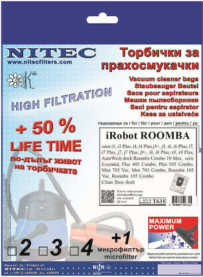 Nitec Торбички за прахосмукачка 5бр Съвместима с прахосмукачка iRobot