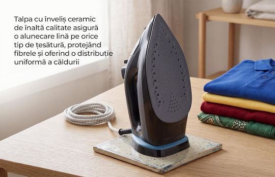 Heinner Steam Iron 2400W with Ceramic Plate and Continuous Steam Supply 20gr/min