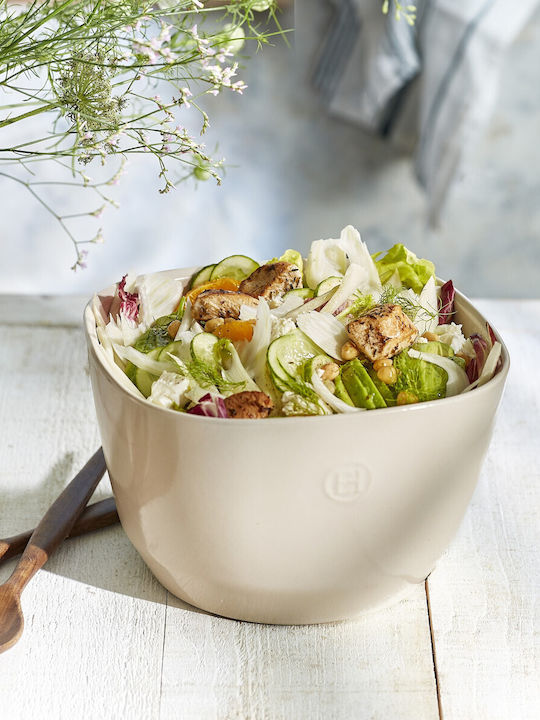 Emile Henry Salatschüssel Keramik Weiß 26x26x16cm