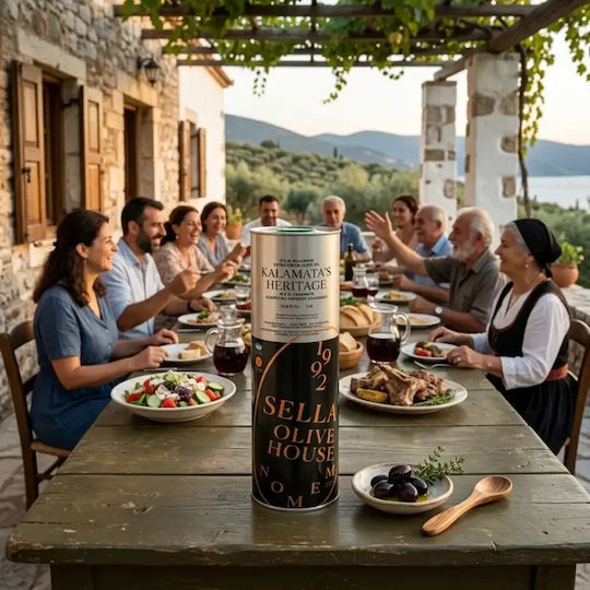 Sellas Kalamata’s Heritage Extra Virgin Olivenöl mit Fruchtigem Infusion 1lt
