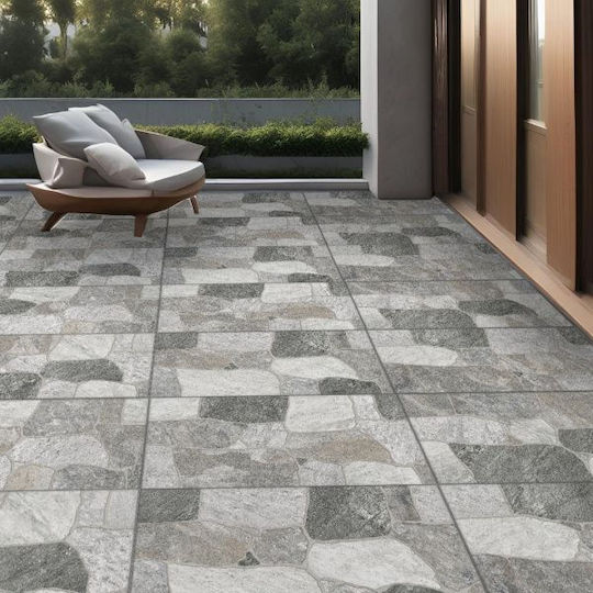 Atlas Boden/Wand Fliese für Außenbereich aus Granit Matt 60x30cm Grau