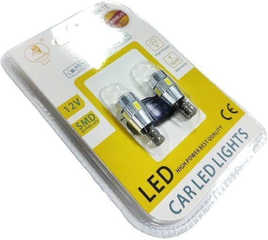 EJC Car Lamps T10 Canbus LED 12V 2 Pieces