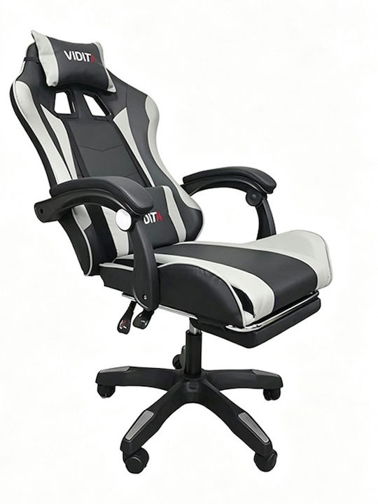 Zita Plus A6060 Gaming Chair in Artificial Leather with Footstool Black