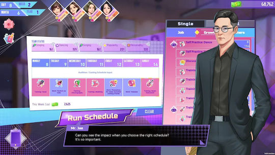 K-Pop Idol Stories Road to Debut Switch Game
