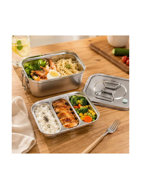 Pandaboo Inox Silver Lunch Box 2lt