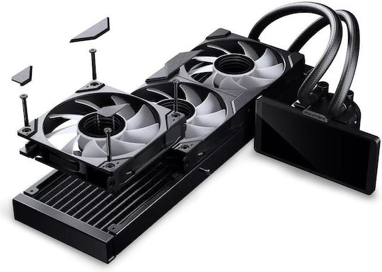 Phanteks Glacier One 360M25 LCD Water Cooling System AIO CPU With 3 120mm Fans And ARGB Lighting