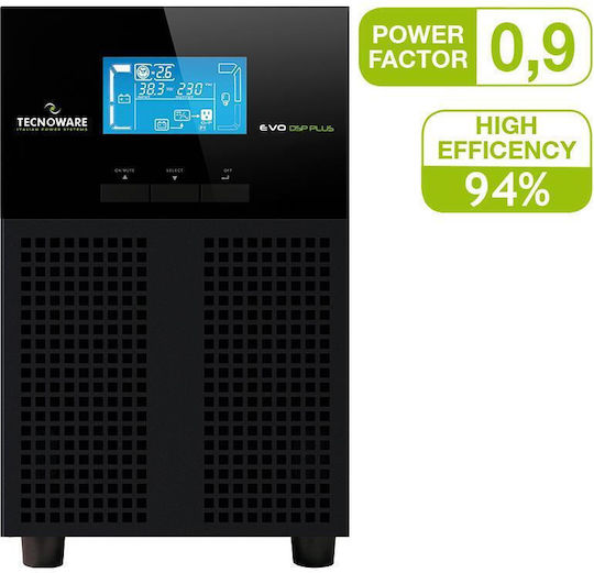 Tecnoware EVO DSP PLUS UPS On-Line 2400VA 2160W με 4 IEC Πρίζες