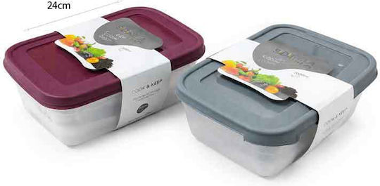 Sidirela Set Plastic Lunch Boxes 2 Pieces