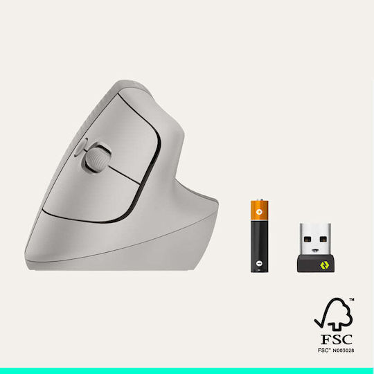Logitech Lift Wireless Ergonomic Vertical Mouse Beige