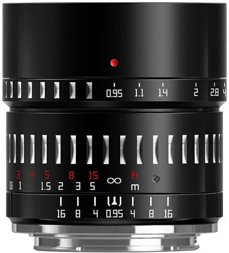TTArtisan Obiectiv Foto 50mm f/0.95 Fix pentru Montura Micro Patru Treimi (MFT) Silver