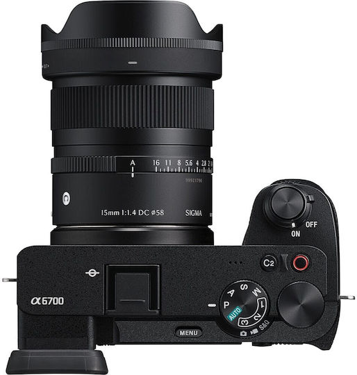 Sigma Crop Camera Lens 15mm f/1.4 DC Contemporary Fixed for Sony E Mount Black