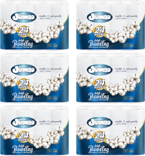 Private Label Tissue Χαρτί Υγείας 24 Ρολά 3 Φύλλων 6 Συσκευασίες