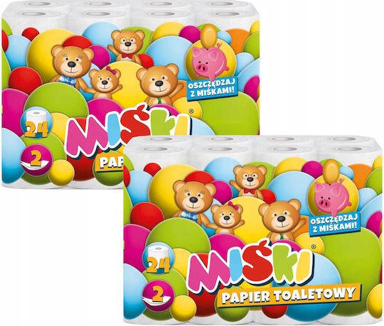 Private Label Tissue Toilet Paper 24 Rolls 2 Packs 5906142908028