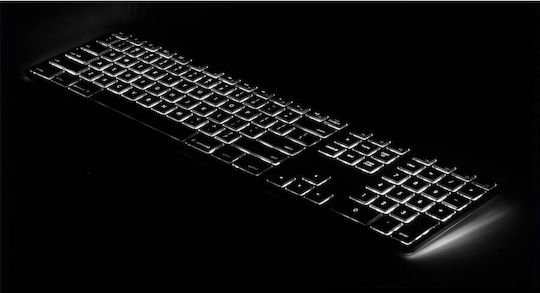 Matias Wired RGB Backlit Aluminum Keyboard Only English UK Gray
