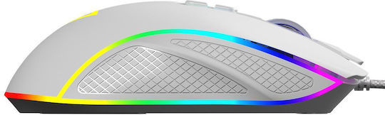 Modecom Mouse de gaming RGB 12800 DPI Alb