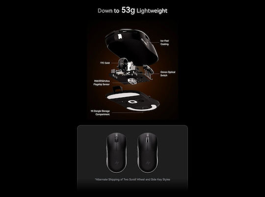 ATK Dragonfly A9 V2 Mouse de Gaming Wireless 26000 DPI Alb