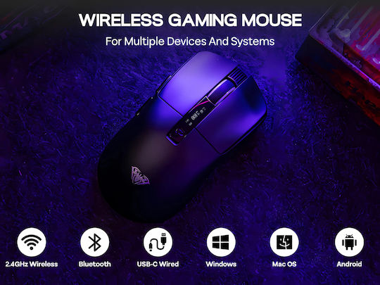 Aula SC590 Pro Kabelloses Gaming Maus 20000 DPI Schwarz