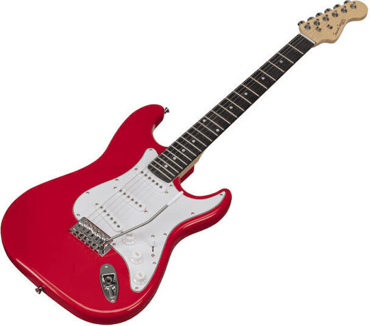 Soundsation Rider GP Set Chitară Electrică Stratocaster cu SSS Configurație Doze Candy Apple Red cu Husă