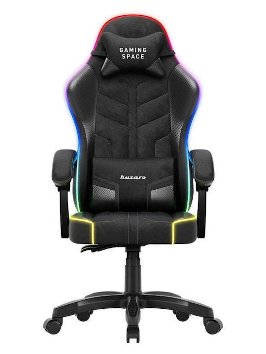 Huzaro Force 2.7 Текстилен Геймърски Стол с RGB Осветление Черен