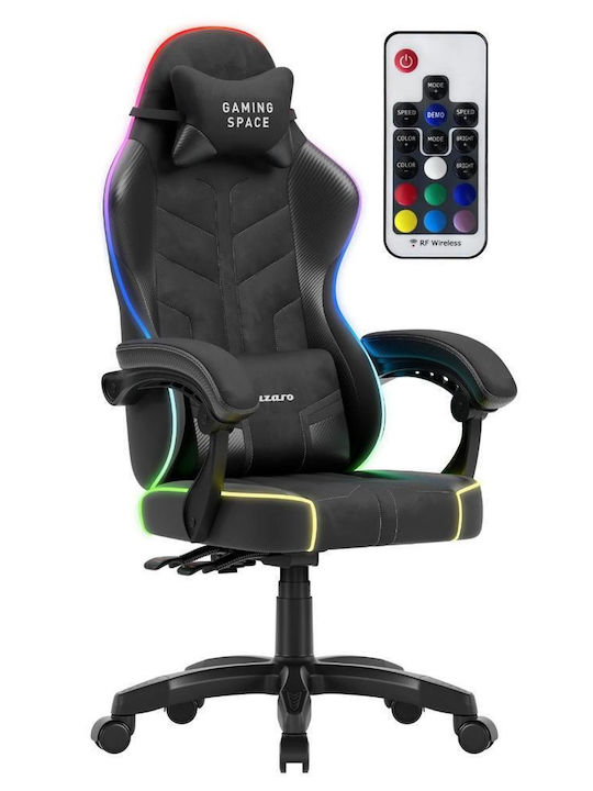Huzaro Force 2.7 Текстилен Геймърски Стол с RGB Осветление Черен