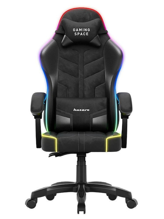Huzaro Force 2.7 Текстилен Геймърски Стол с RGB Осветление Черен