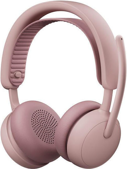 Logitech Zone Wireless 2 ES On Ear Мултимедийни слушалки с микрофон и свързаност Bluetooth в розов цвят