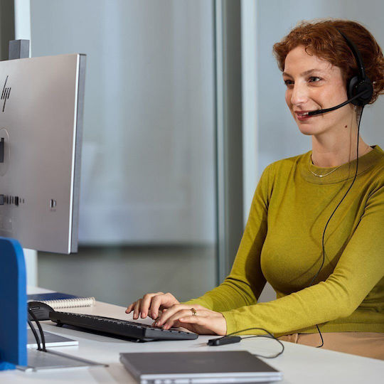 HP Poly Mission 415 Monaural On Ear Multimedia Căști cu microfon și conexiune USB-A / USB-C
