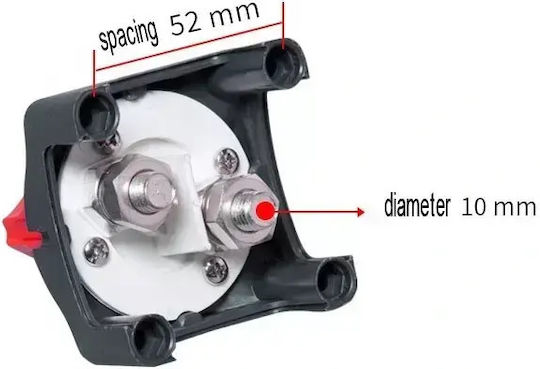 On-Off switch Rotary Three-position I-0-II Red 1pcs