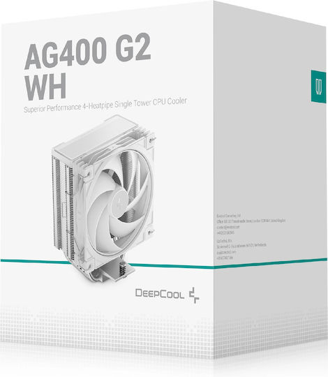Deepcool AG400 G2 Cooler pentru Procesor pentru Socket 1700/1851/AM4/AM5 Albă