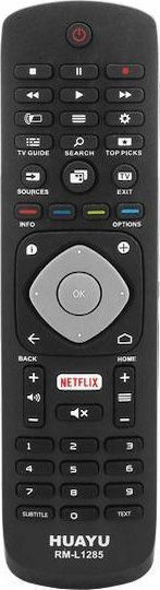 Hq Lxp1285 TV-Fernbedienung Philips LCD Netflix 3D RM-L1285 Schwarz
