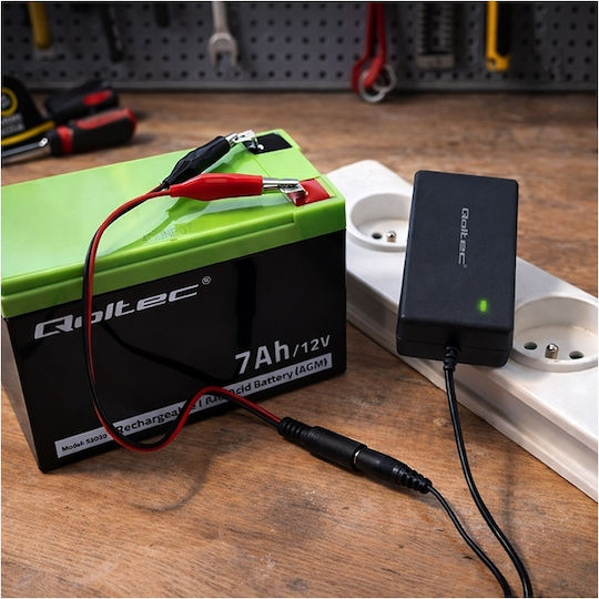 Qoltec Batterieladegerät 12V 2A 24W